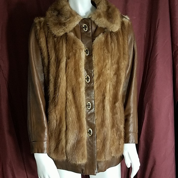 Sorenson & Wahlberg Jackets & Blazers - Eye catching Vintage Mink & Leather coat